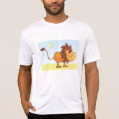 Funny Cartoon Lion in the Sun Safari Animal T-shirt (Voorkant)