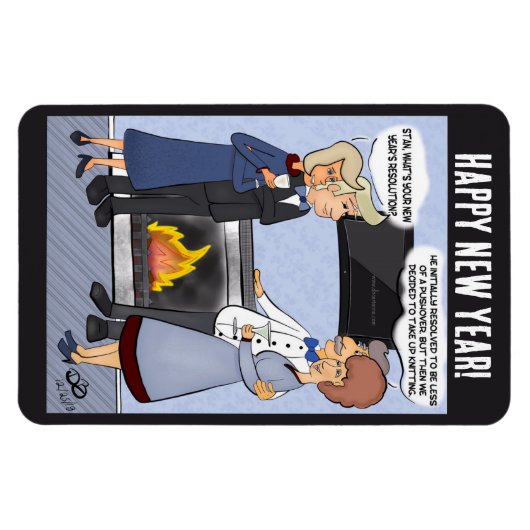 Funny Cartoon Magnet over de resolutie van het nie Magneet (Horizontaal)