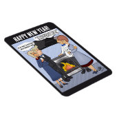 Funny Cartoon Magnet over de resolutie van het nie Magneet (Rechterzijde)