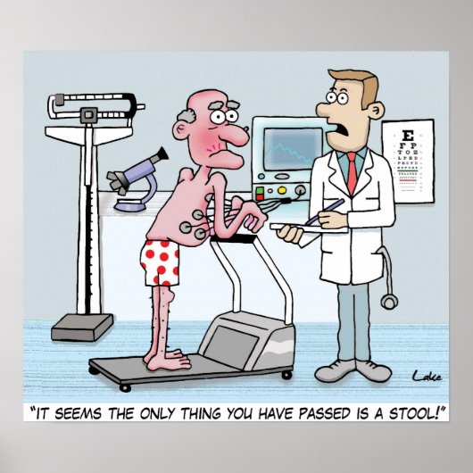 Funny cartoon medical test poster (Voorkant)