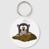 Funny cartoon mole sleutelhanger (Voorkant)