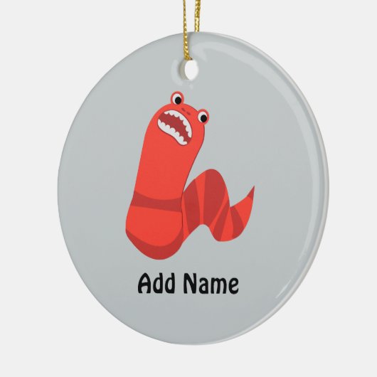 Funny Cartoon Mongolian Death Worm Keramisch Ornament (Links)