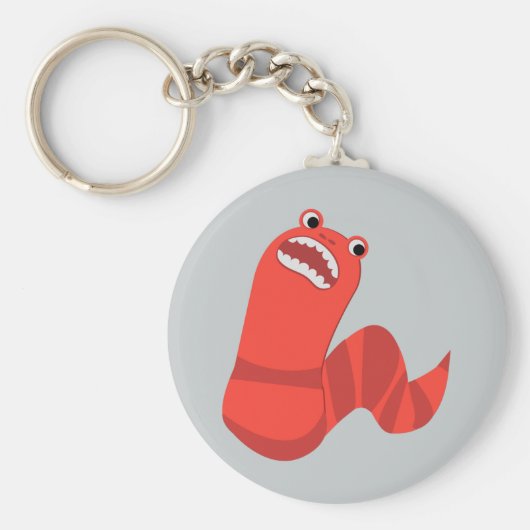 Funny Cartoon Mongolian Death Worm Sleutelhanger (Voorkant)
