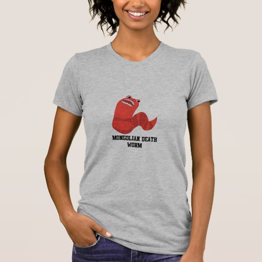 Funny Cartoon Mongolian Death Wprm T-shirt (Voorkant)