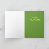 Funny Cartoon Monkey met Bananas Pun Dank je wel Kaart (Binnen)