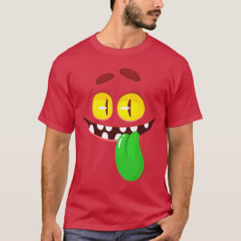 Funny Cartoon Monster Face die Tongue toont T-shirt