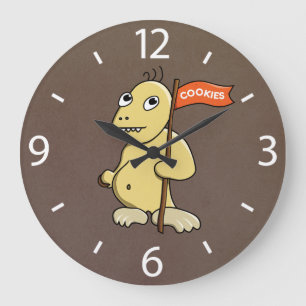 Funny Cartoon Monster met koekje Grote Klok