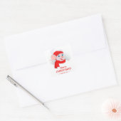 Funny Cartoon Mouse Vierkante Sticker (Envelop)