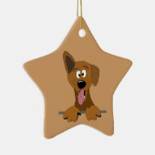 Funny Cartoon Mutt Mixed Breed Poi Dog Ornament (Rechts)