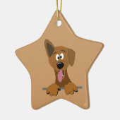 Funny Cartoon Mutt Mixed Breed Poi Dog Ornament (Links)