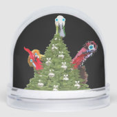 Funny cartoon named Merry vegan christmas  Sneeuwbol (Voorkant)