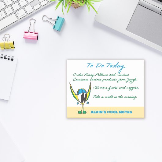 Funny Cartoon Notes | Jouw naam/tekst toevoegen