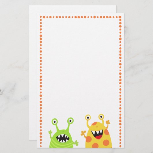 Funny cartoon-papier voor kinderen briefpapier (Voorkant / Achterkant)