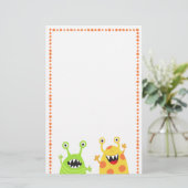 Funny cartoon-papier voor kinderen briefpapier (Staand voorkant)