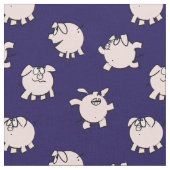 Funny Cartoon Pattern Pig Jaar Kies Kleurverbindin Stof (Close Up)
