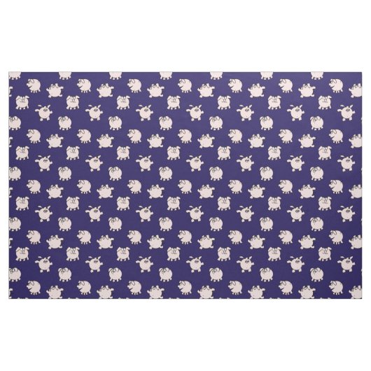 Funny Cartoon Pattern Pig Jaar Kies Kleurverbindin Stof (Fat Quarter)