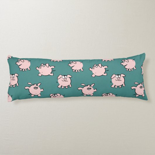 Funny Cartoon Pattern Pig Jaar kiezen Kleurlichaam Lichaamskussen (Achterkant)