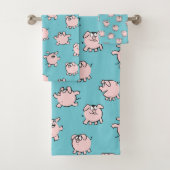 Funny Cartoon Pattern Pig Year Kies Kleur Bath T Bad Handdoek (Insitu)
