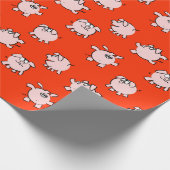 Funny Cartoon Pattern Pig Year Kies Kleurcadeau P Cadeaupapier (Hoek)
