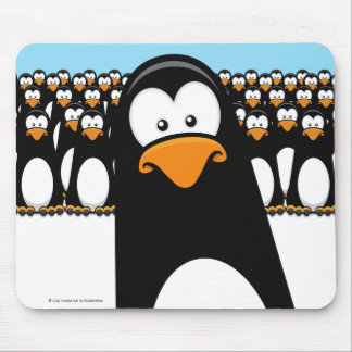 Funny Cartoon Penguin Army Muismat
