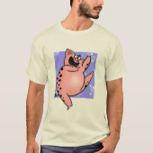 Funny Cartoon Pig Dance/Funny Danspig T-shirt (Voorkant)
