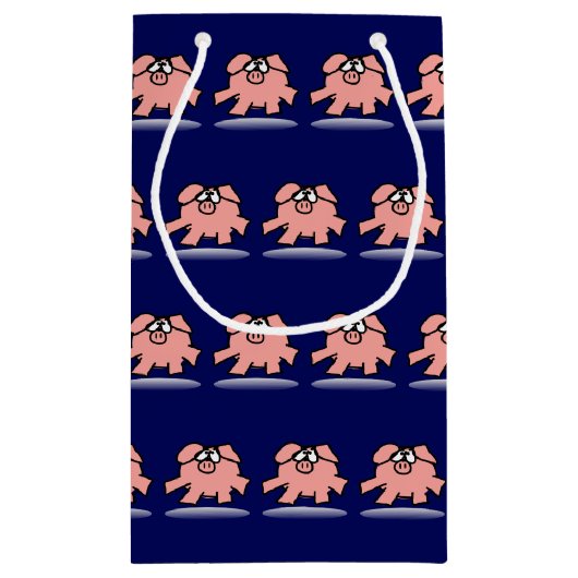 Funny Cartoon Pig Year Baby Kies kleur SGB Klein Cadeauzakje (Achterkant)