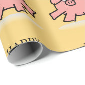 Funny Cartoon Pig Year Wrapping paper Cadeaupapier (Rol Hoek)