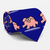 Funny Cartoon Pig Year Zodiac Kies kleurenStropdas Stropdas (Opgerold)