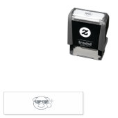 Funny cartoon Pig Zelfinktende Stempel (In situ)