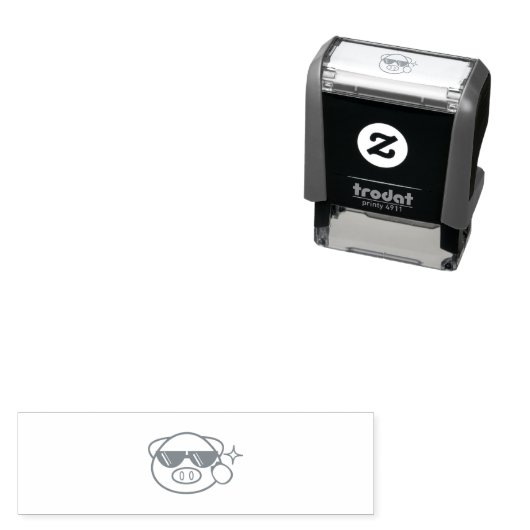 Funny cartoon Pig Zelfinktende Stempel (In situ)