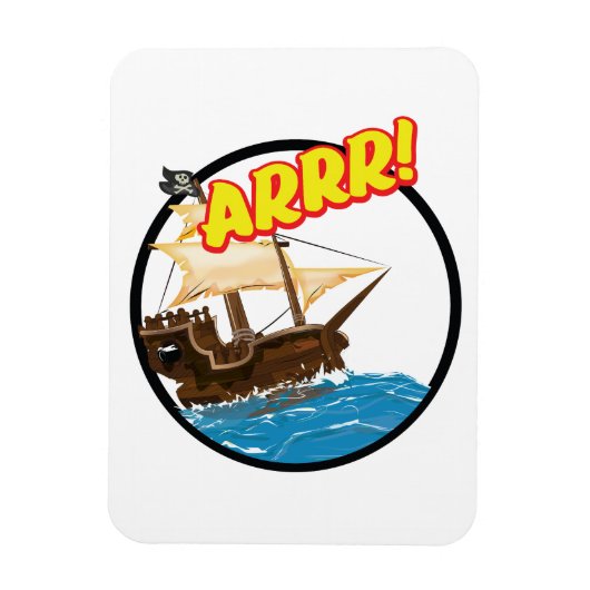 Funny cartoon Pirate Magneet (Verticaal)