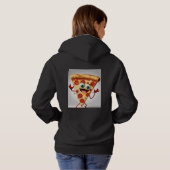 Funny Cartoon Pizza Slice T-Shirt - Cute Anthropom (Achterkant volledig)