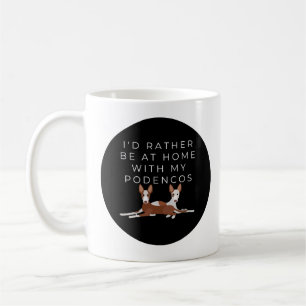 Funny Cartoon Podencos Black Koffiemok