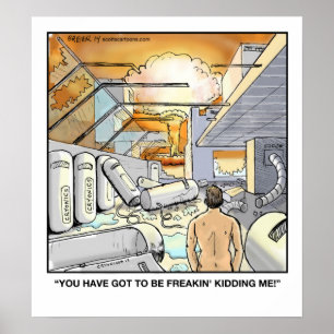 Funny Cartoon Poster — Cryonics