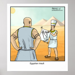 Funny Cartoon Poster - Egyptische insuline