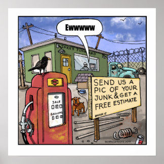 Funny Cartoon Poster - Junk
