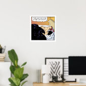 Funny Cartoon Poster — Old Hag Illusion (Thuiskantoor)