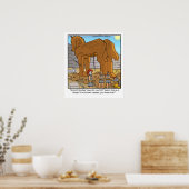 Funny Cartoon Poster - Trojan Horse (Keuken)
