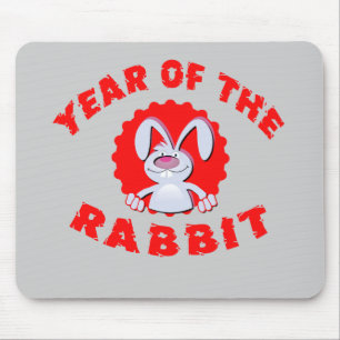 Funny Cartoon Rabbit Year of the Rabbit Gifts Muismat