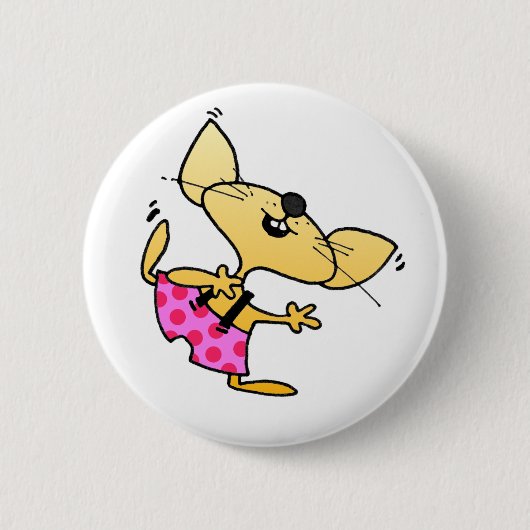 Funny Cartoon Rats Dance Ronde Button 5,7 Cm (Voorkant)