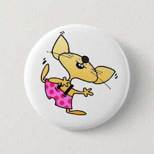 Funny Cartoon Rats Dance Ronde Button 5,7 Cm