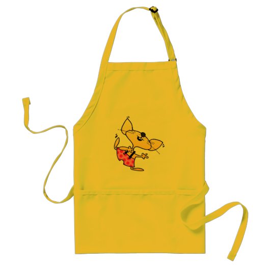 Funny Cartoon Rats Dance Standaard Schort (Voorkant)