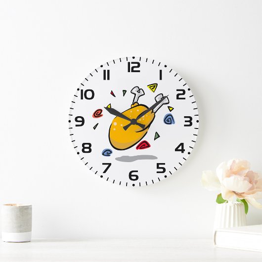 Funny Cartoon Roast Chicken Falling Grote Klok