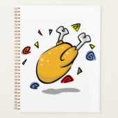 Funny Cartoon Roast Chicken Falling Planner (Voorkant)