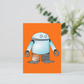 Funny Cartoon Robot Briefkaart (Staand voorkant)