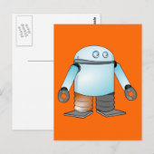 Funny Cartoon Robot Briefkaart (Voorkant / Achterkant)