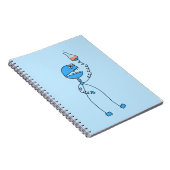 Funny Cartoon Robot Chemistry Geek Notitieboek (Rechterzijde)