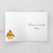 Funny Cartoon Rooster Easter Feestdagen Kaart (Binnen)