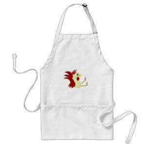 Funny Cartoon Rooster Standaard Schort
