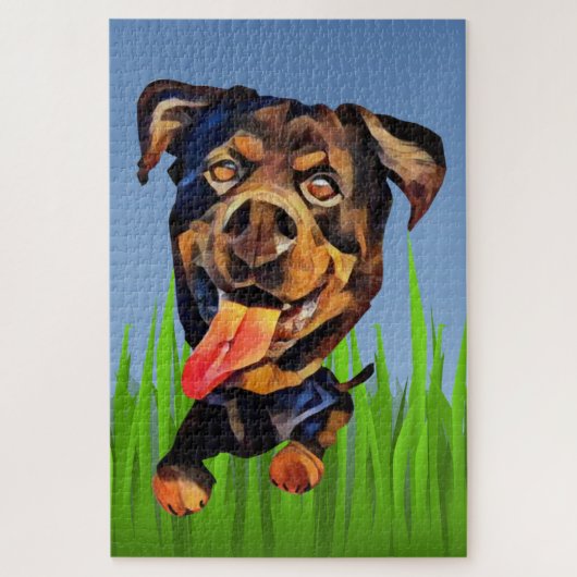 Funny Cartoon Rottweiler Dog 1014 Piece Puzzle Legpuzzel (Verticaal)